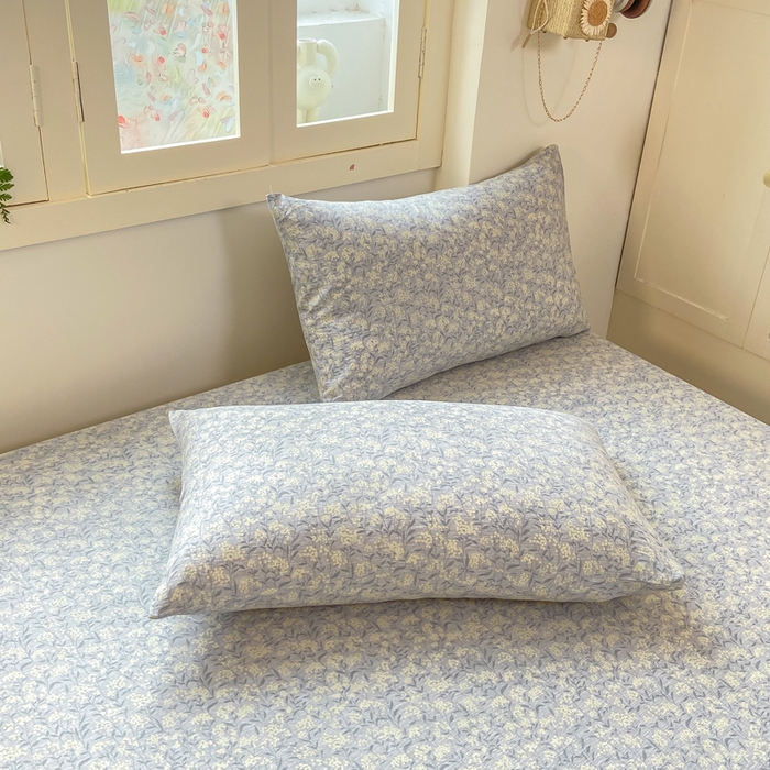 91家纺网 家纺一手货源 找家纺 玉海棠家纺 2025新款直播爆款双层纱床笠三件套 南亭晚风