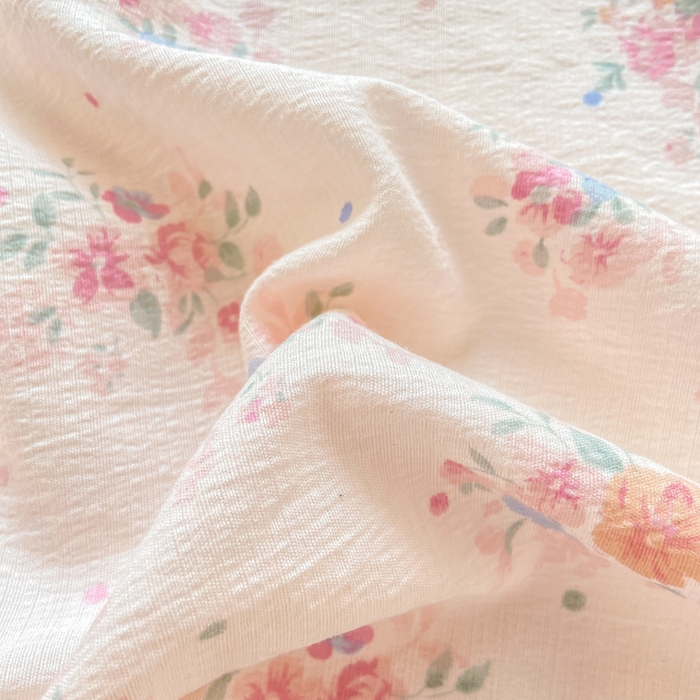 91家纺网 家纺一手货源 找家纺 玉海棠家纺 2025新款直播爆款双层纱床笠三件套 桃夭