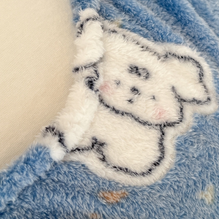 91家纺网 家纺一手货源 找家纺 川悦生活 2025新款雪花绒宿舍单床笠 床笠小雪狗