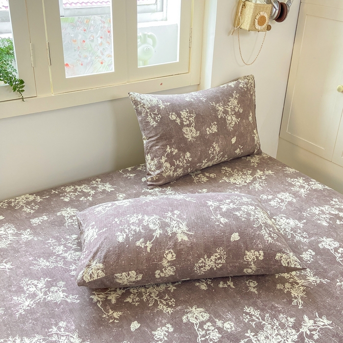 91家纺网 家纺一手货源 找家纺 玉海棠家纺 2025新款直播爆款双层纱床笠三件套 月华秀影