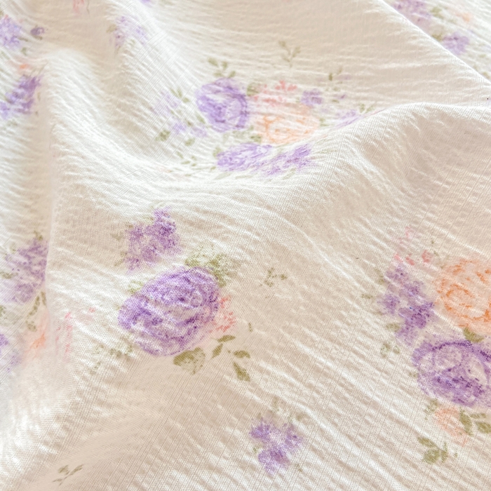 91家纺网 家纺一手货源 找家纺 玉海棠家纺 2025新款直播爆款双层纱床笠三件套 紫萱