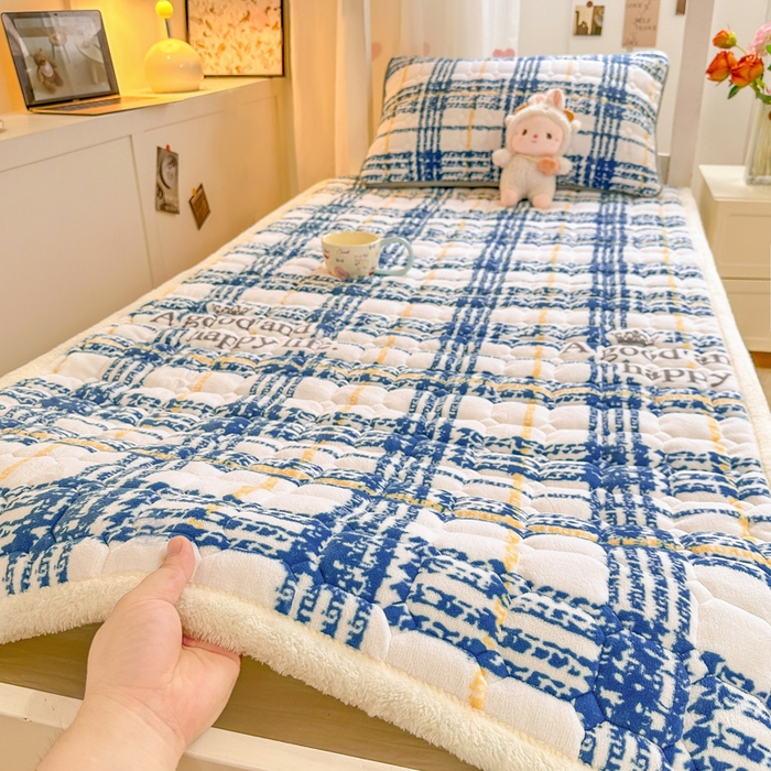 91家纺网 家纺一手货源 找家纺 （总）源舍家纺 2024新款牛奶绒学生宿舍床垫床褥款上下铺床垫