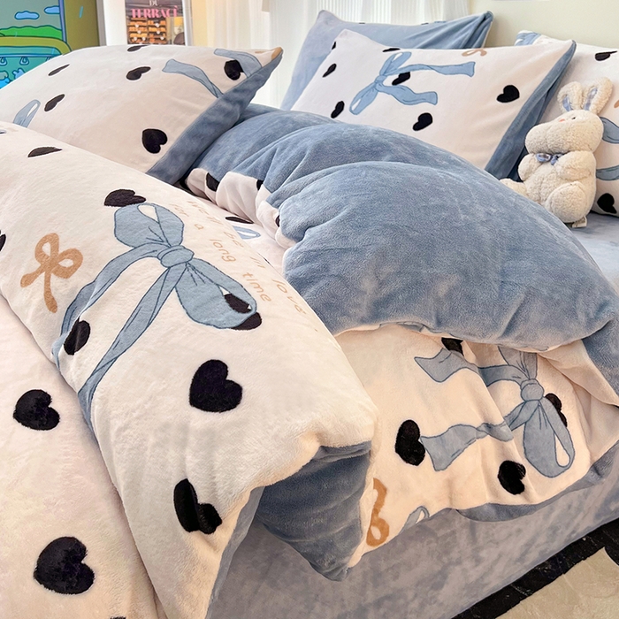 91家纺网 家纺一手货源 找家纺 （总）HL原创 2025新款牛奶绒四件套