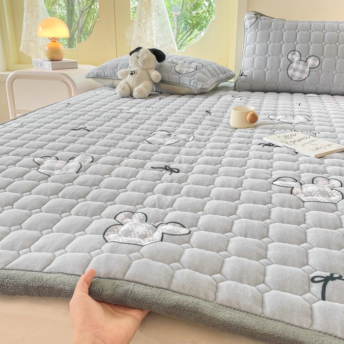 91家纺网 家纺一手货源 找家纺 （总）源舍家纺2024新款牛奶绒夹棉床垫床褥