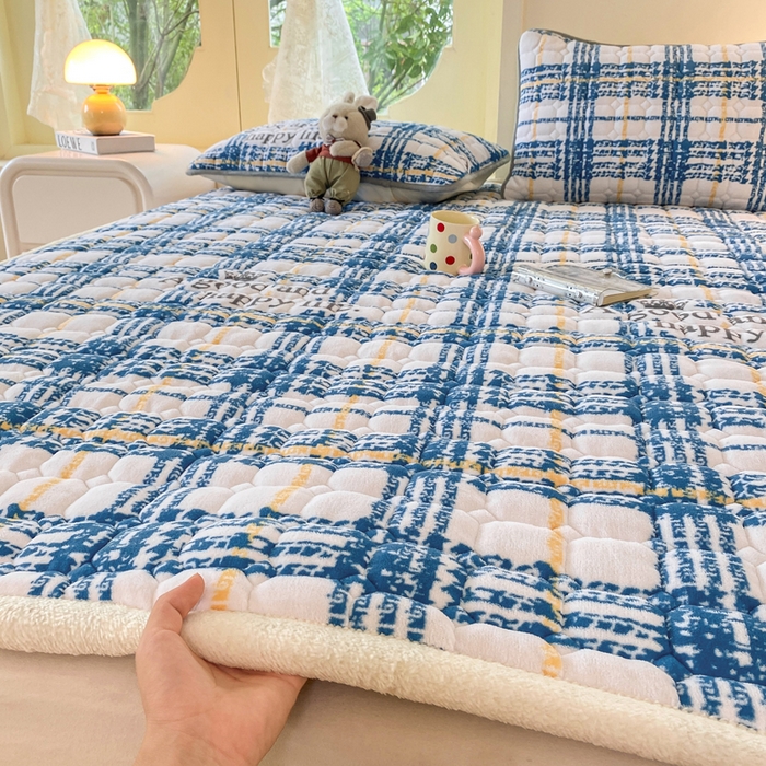 91家纺网 家纺一手货源 找家纺 （总）源舍家纺2024新款牛奶绒夹棉床垫床褥