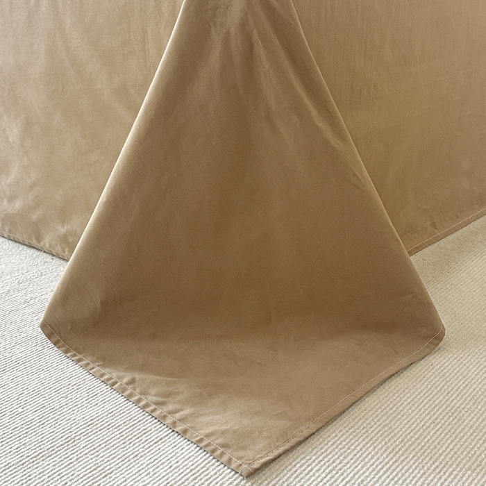 91家纺网 家纺一手货源 找家纺 言一 2025新款A类100支陶瓷轻磨毛新疆长绒棉纯棉全棉提花四件套 古韵织锦-咖