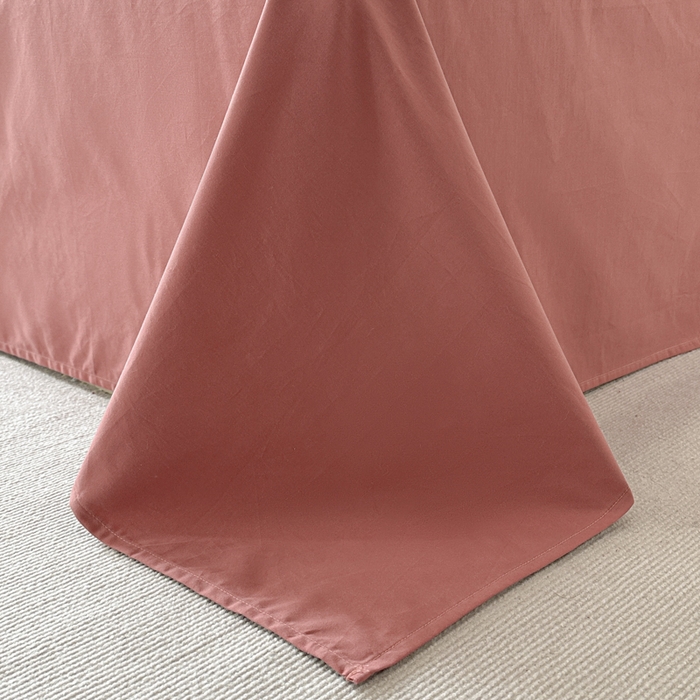 91家纺网 家纺一手货源 找家纺 言一 2025新款A类100支陶瓷轻磨毛新疆长绒棉纯棉全棉提花四件套 墨雨云间-焦糖