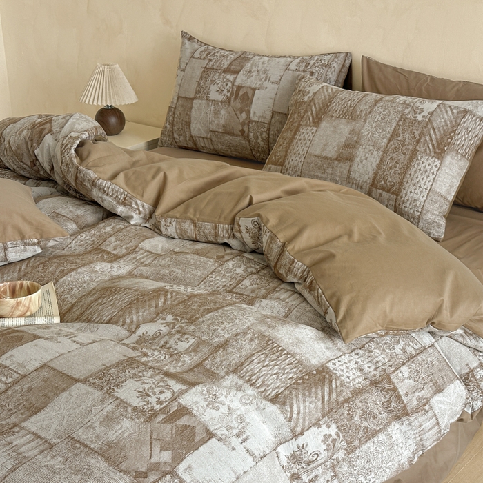 91家纺网 家纺一手货源 找家纺 （总）言一 2025新款A类100支陶瓷轻磨毛新疆长绒棉纯棉全棉提花四件套