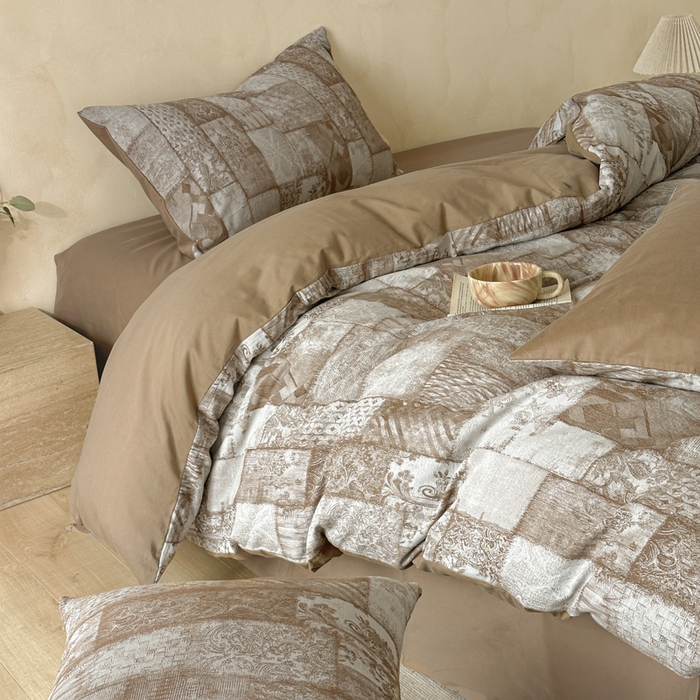 91家纺网 家纺一手货源 找家纺 （总）言一 2025新款A类100支陶瓷轻磨毛新疆长绒棉纯棉全棉提花四件套