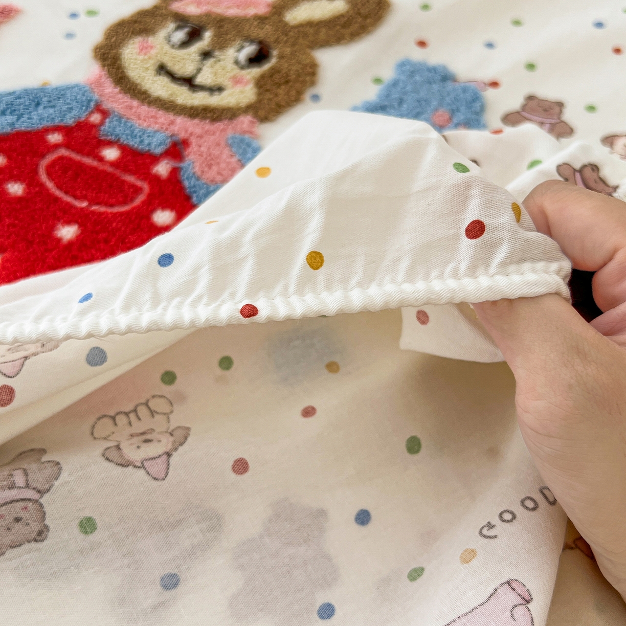 91家纺网 家纺一手货源 找家纺 舒居家纺 2025新款13070全棉纯棉毛巾绣床笠单品床笠单件单床笠 玩伴