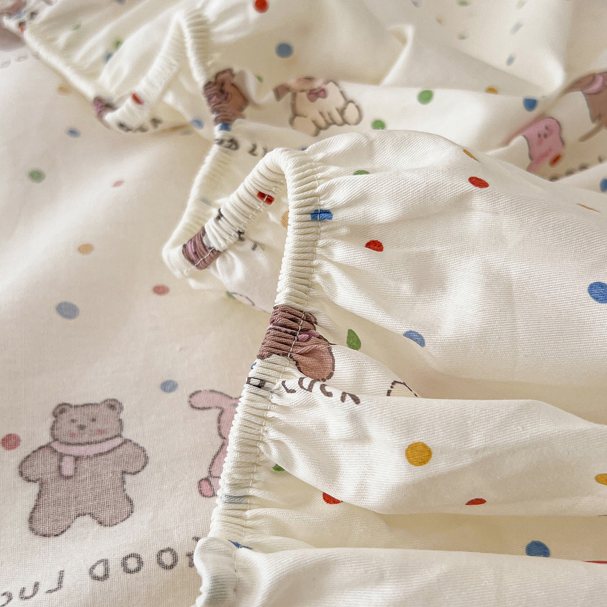 91家纺网 家纺一手货源 找家纺 舒居家纺 2025新款13070全棉纯棉毛巾绣床笠单品床笠单件单床笠 玩伴