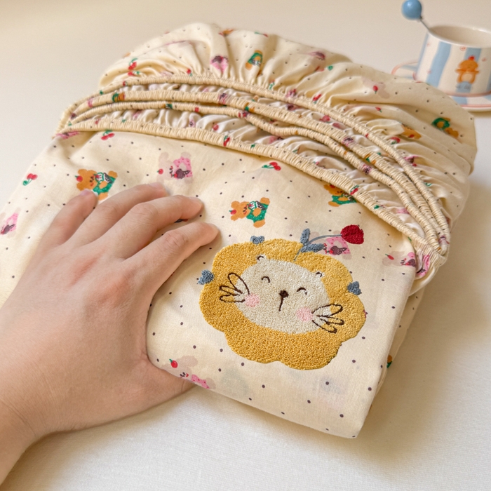 91家纺网 家纺一手货源 找家纺 舒居家纺 2025新款13070全棉纯棉毛巾绣床笠单品床笠单件单床笠 组合图仅供展示不可下单