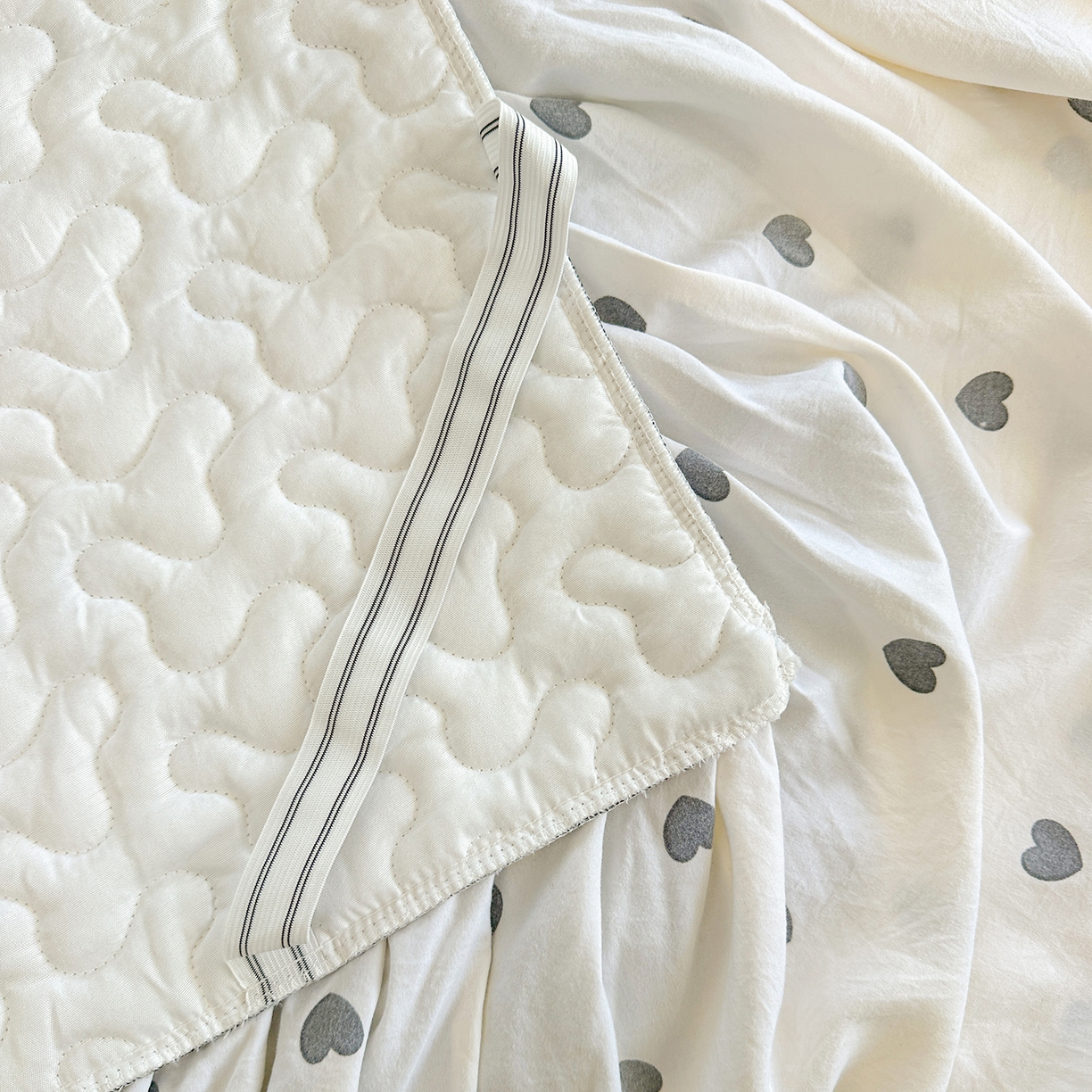 91家纺网 家纺一手货源 找家纺 （总）笠裙家纺 2025新款水洗棉荷叶花边法式赫本风夹棉加厚床裙单床裙床裙单件