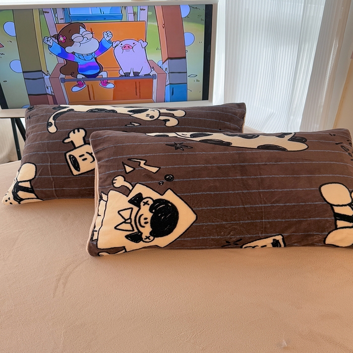 91家纺网 家纺一手货源 找家纺 HL原创 2025新款牛奶绒四件套 学院派