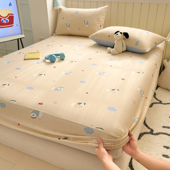 曼之夏 2025新款全棉纯棉卡通印花单床笠 床笠单件 可可汪