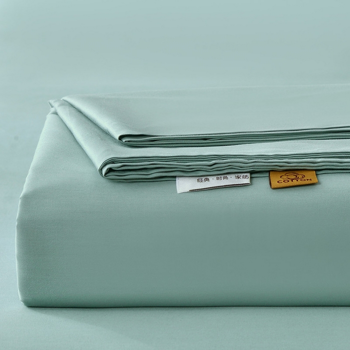 绒品 2025新款13372纯棉纯色单品单枕套 淡翠绿
