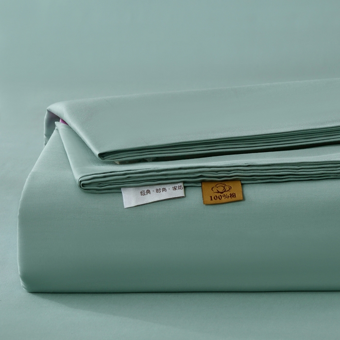 绒品 2025新款13372纯棉纯色单品单枕套 草原绿