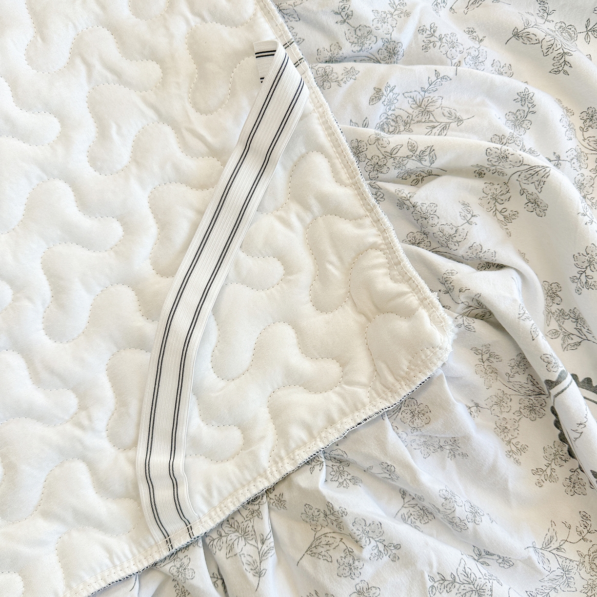 91家纺网 家纺一手货源 找家纺 笠裙家纺 2025新款水洗棉荷叶花边法式赫本风夹棉加厚床裙单床裙床裙单件 夹棉-花香