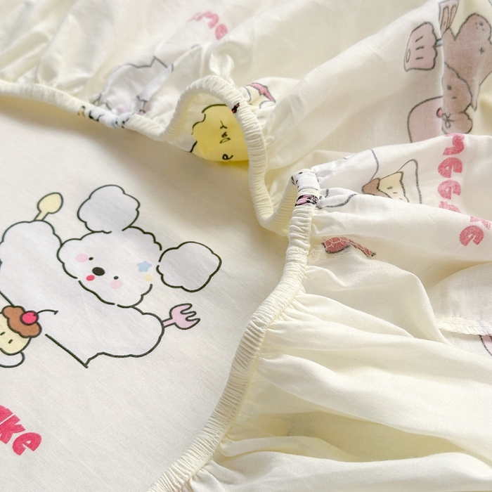 91家纺网 家纺一手货源 找家纺 曼之夏 2025新款全棉纯棉卡通印花单床笠 床笠单件 童画