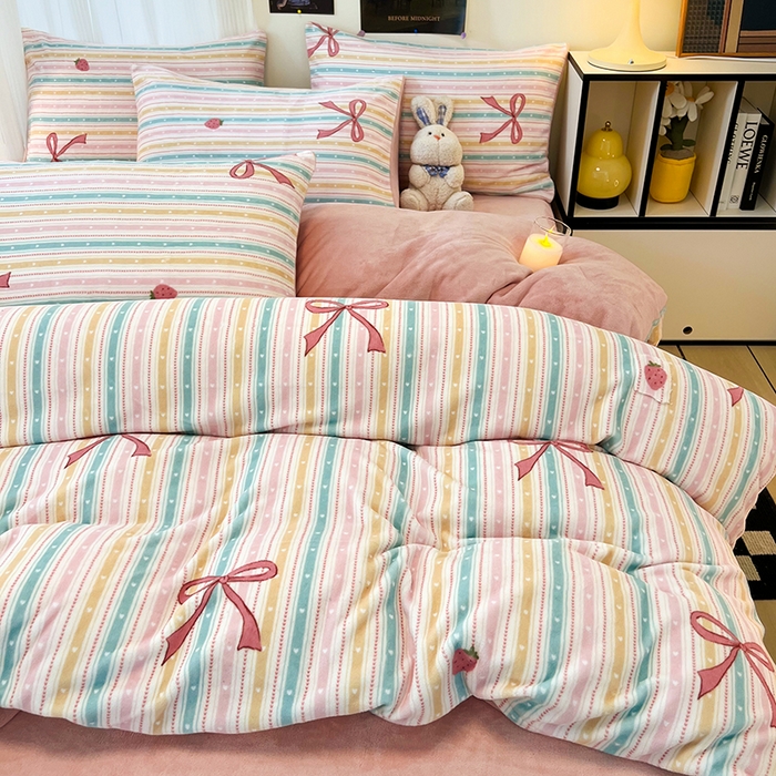 91家纺网 家纺一手货源 找家纺 （总）HL原创 2025新款牛奶绒单品被套单件被套