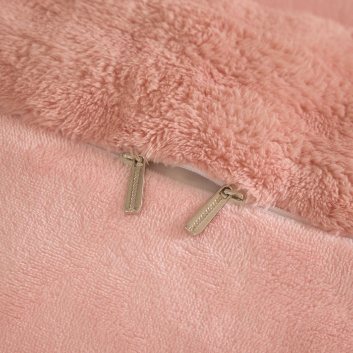 91家纺网 家纺一手货源 找家纺 眠博士 2025新款兔绒牛奶绒加厚保暖四件套-凯瑟琳场景一 凯瑟琳-暖豆沙