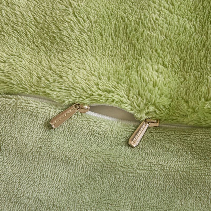 91家纺网 家纺一手货源 找家纺 眠博士 2025新款兔绒牛奶绒加厚保暖四件套-凯瑟琳场景一 凯瑟琳-暖绿