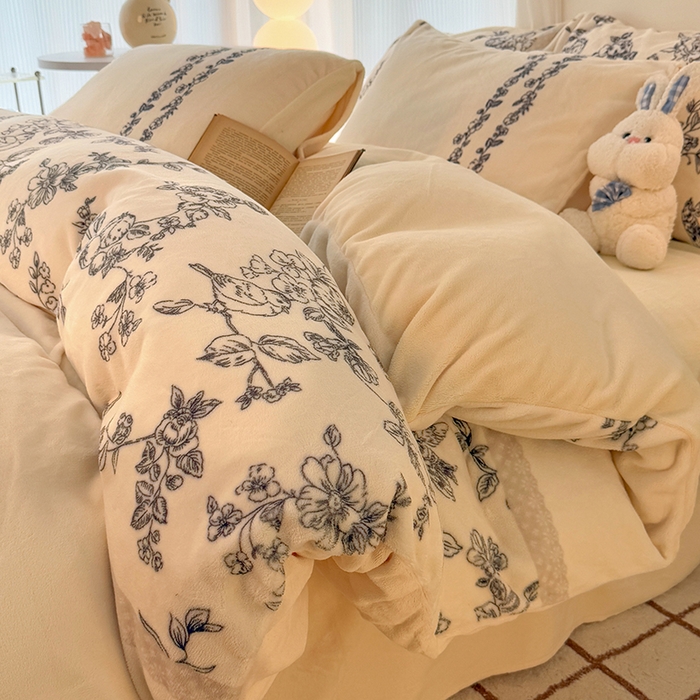 91家纺网 家纺一手货源 找家纺 （总）HL原创 2025新款牛奶绒单品被套单件被套