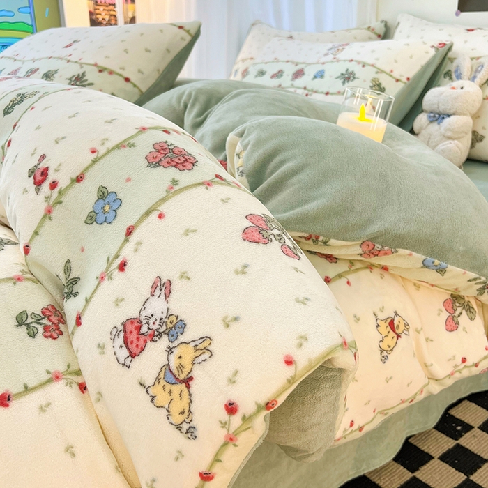 91家纺网 家纺一手货源 找家纺 （总）HL原创 2025新款牛奶绒单品被套单件被套