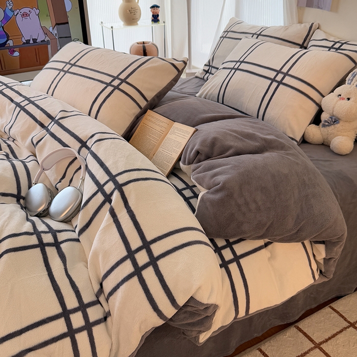 91家纺网 家纺一手货源 找家纺 （总）HL原创 2025新款牛奶绒单品被套单件被套