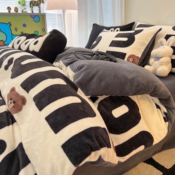 91家纺网 家纺一手货源 找家纺 （总）HL原创 2025新款牛奶绒单品被套单件被套