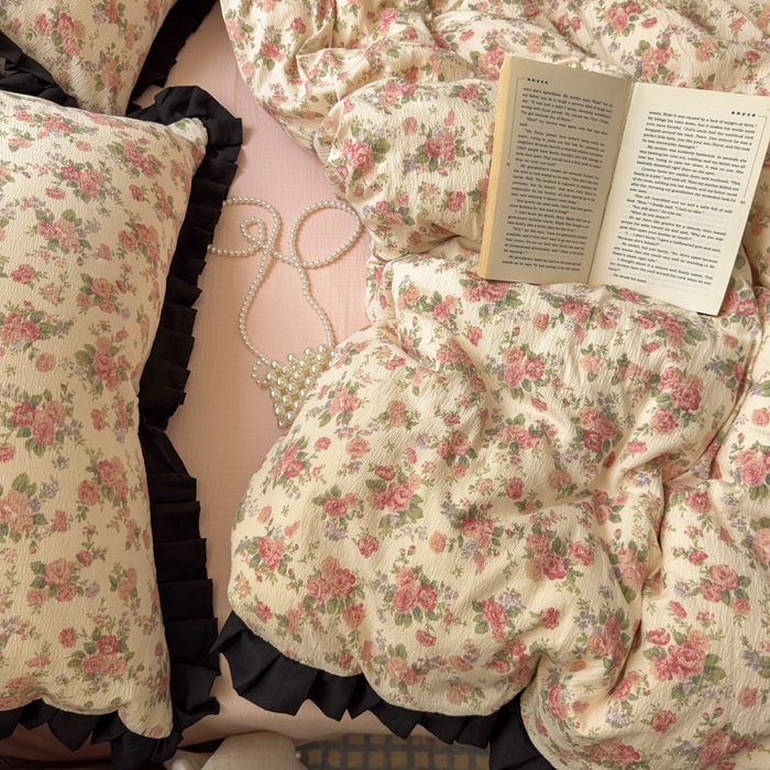 91家纺网 家纺一手货源 找家纺 （总）老K (原美阁） 2025新款超柔软双层纱赫本风四件套学生宿舍三件套