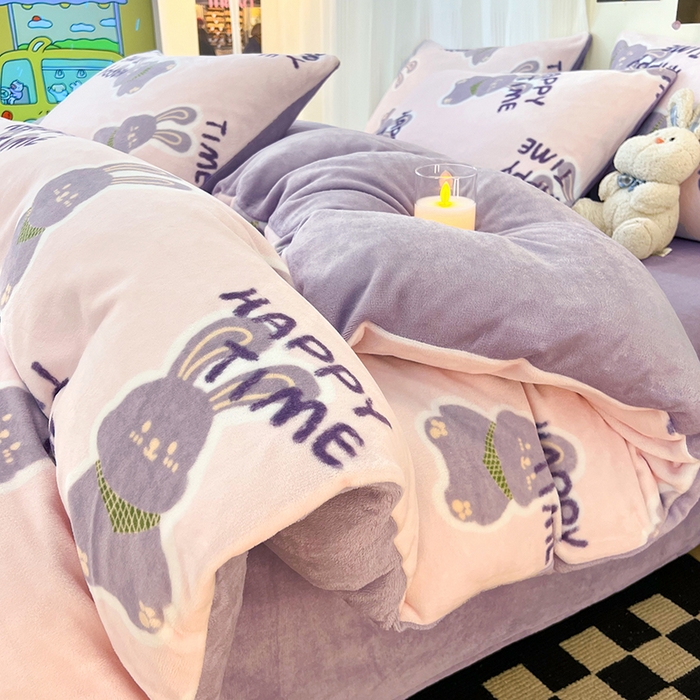 91家纺网 家纺一手货源 找家纺 （总）HL原创 2025新款牛奶绒单品被套单件被套