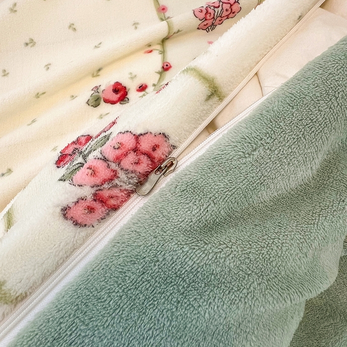 91家纺网 家纺一手货源 找家纺 HL原创 2025新款牛奶绒单品被套单件被套 粉黛小兔-绒