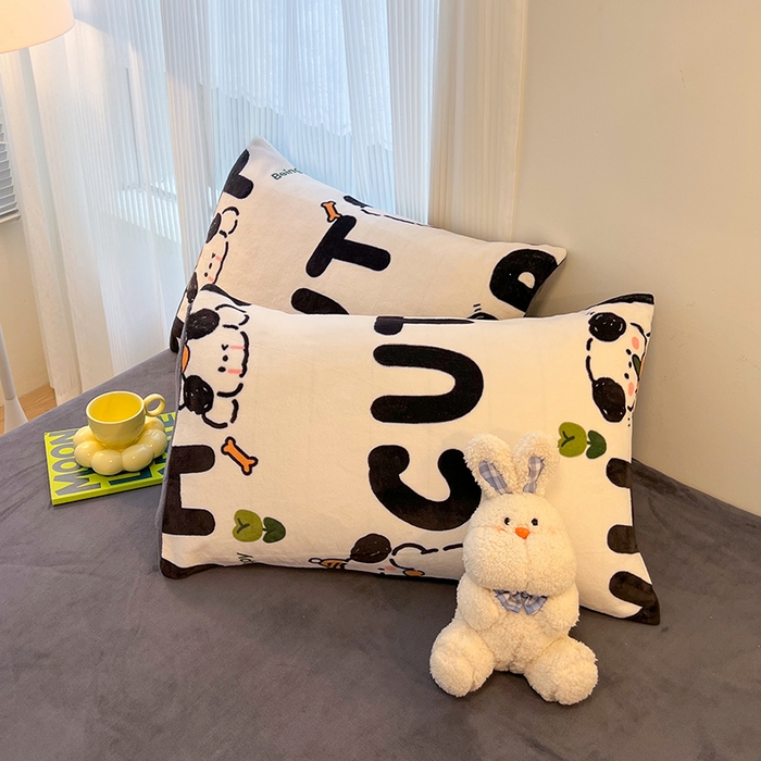 91家纺网 家纺一手货源 找家纺 HL原创 2025新款牛奶绒单品被套单件被套 嗨皮狗