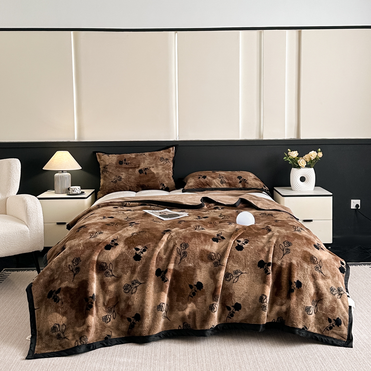 91家纺网 家纺一手货源 找家纺 芙绣家纺 2025新款雪貂绒毛毯轻奢高级感办公室午休毯空调毯沙发毯加厚 爱丽丝