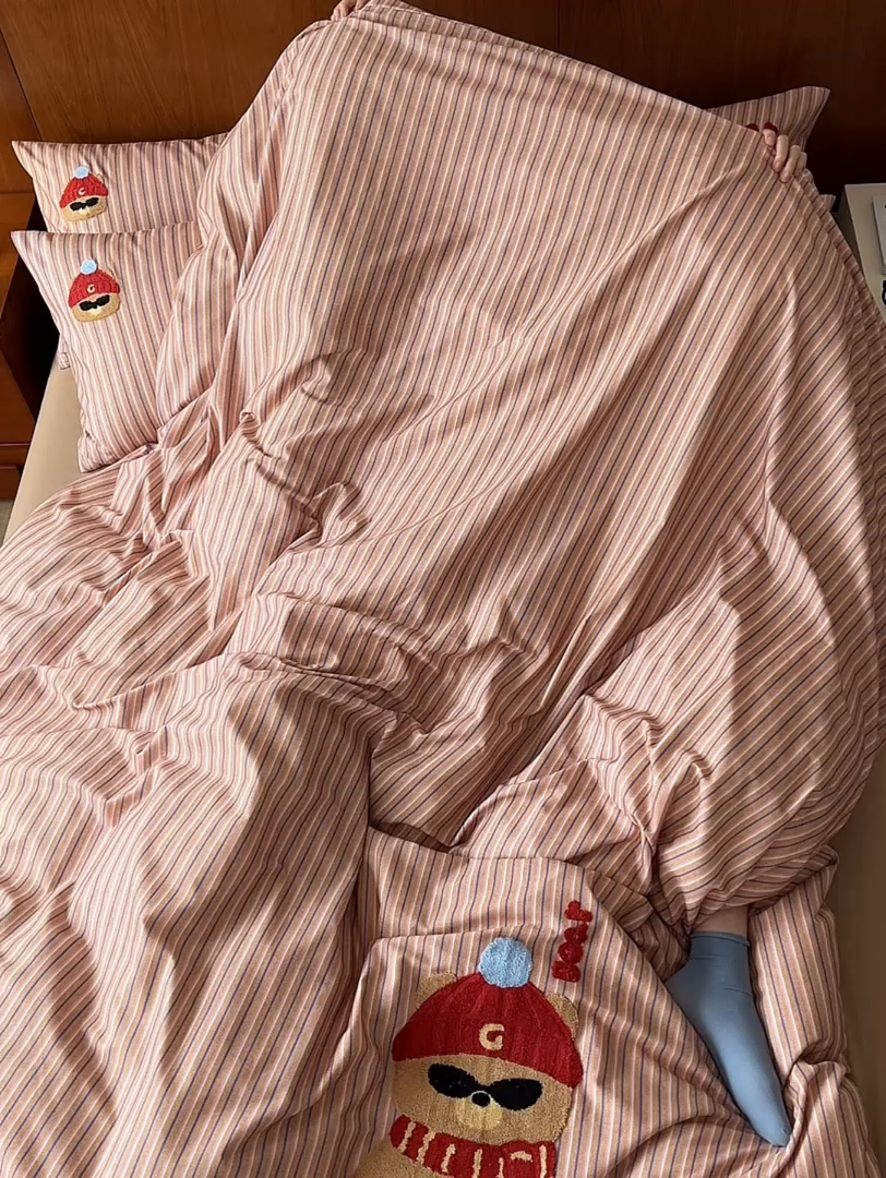 91家纺网 家纺一手货源 找家纺 （总）千朵森 2025新款卡通毛巾绣全棉纯棉磨毛四件套