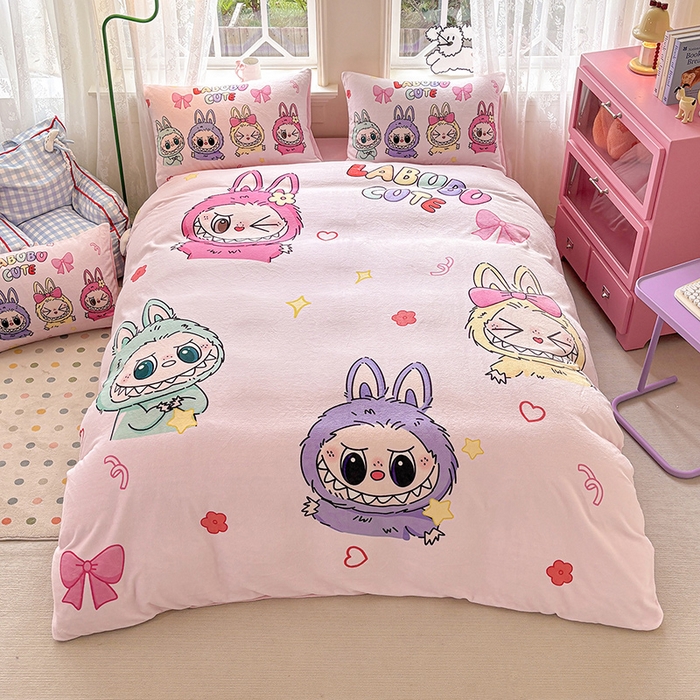 91家纺网 家纺一手货源 找家纺 （总）ds生活馆 2025新款大版高克重双面牛奶绒四件套