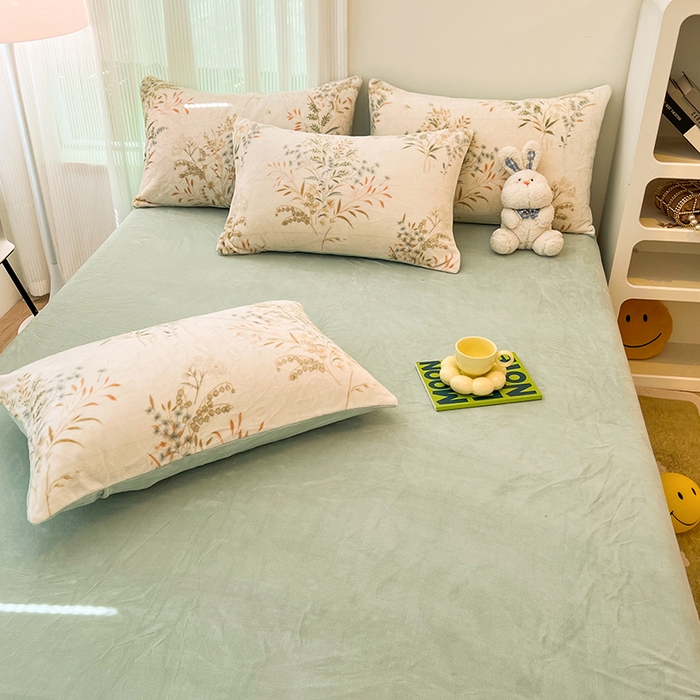 91家纺网 家纺一手货源 找家纺 HL原创 2025新款牛奶绒单品被套单件被套 田园