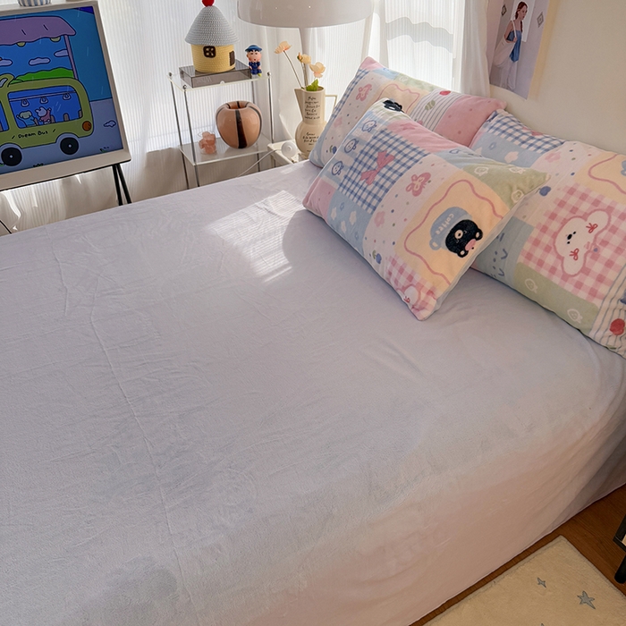 91家纺网 家纺一手货源 找家纺 HL原创 2025新款牛奶绒单品被套单件被套 田字格