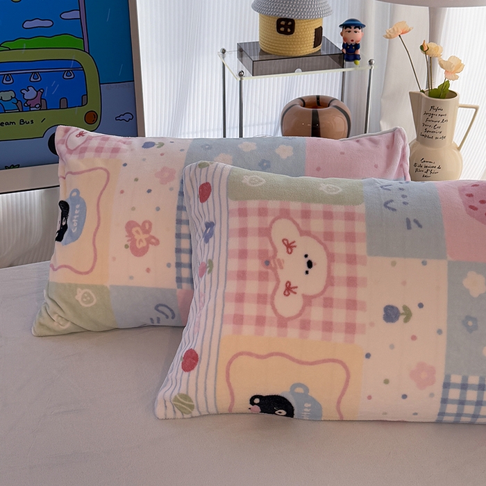 91家纺网 家纺一手货源 找家纺 HL原创 2025新款牛奶绒单品被套单件被套 田字格