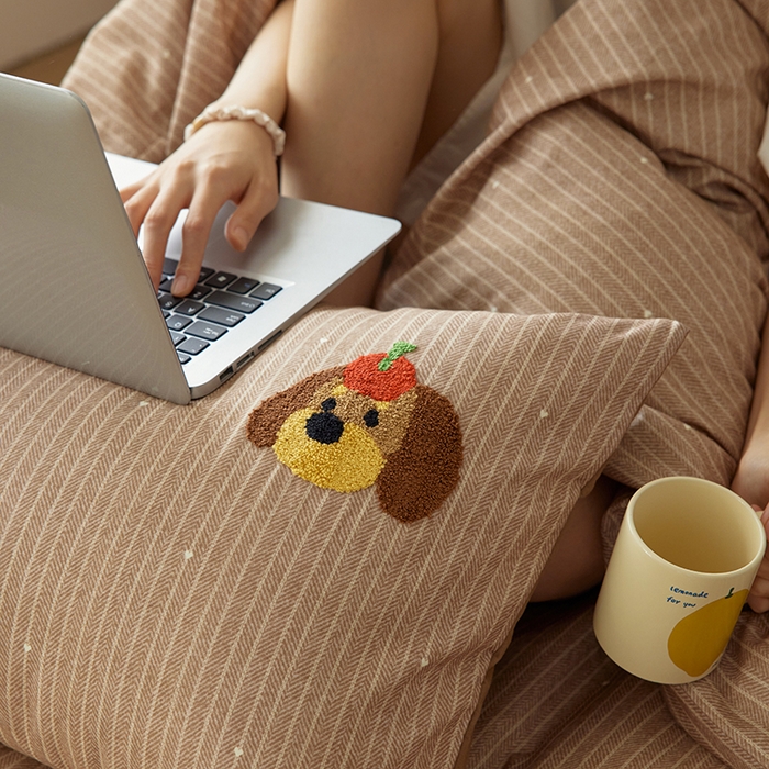 91家纺网 家纺一手货源 找家纺 千朵森 2025新款卡通毛巾绣全棉纯棉磨毛四件套 德瑞拉-小迪