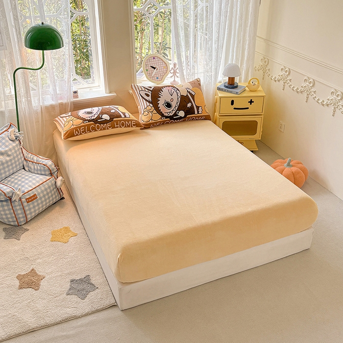 91家纺网 家纺一手货源 找家纺 ds生活馆 2025新款大版高克重双面牛奶绒四件套 大首领