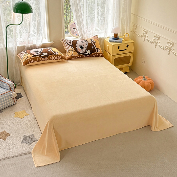 91家纺网 家纺一手货源 找家纺 ds生活馆 2025新款大版高克重双面牛奶绒四件套 大首领