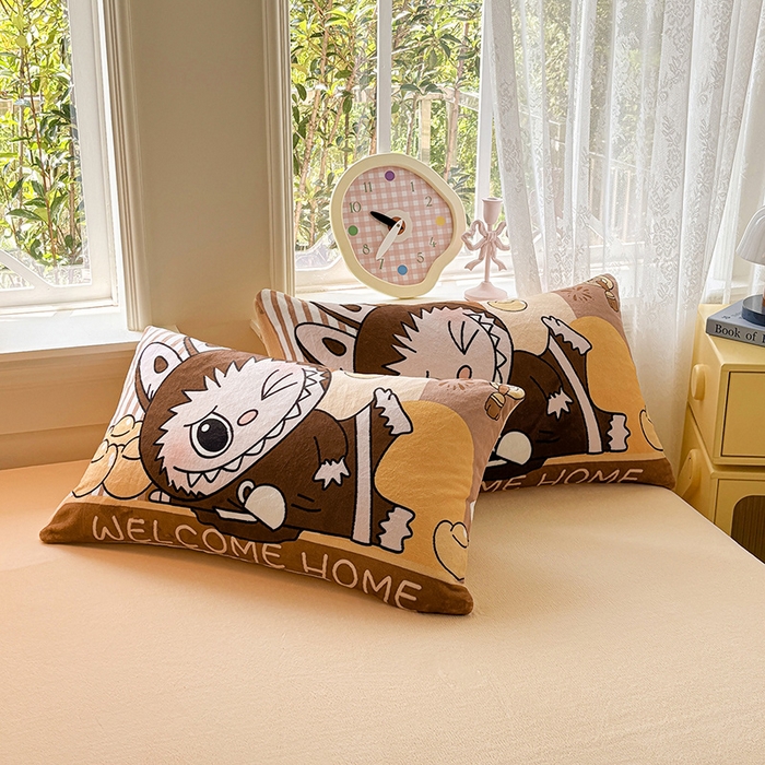 91家纺网 家纺一手货源 找家纺 ds生活馆 2025新款大版高克重双面牛奶绒四件套 大首领