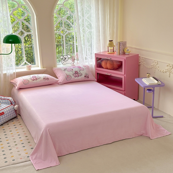 91家纺网 家纺一手货源 找家纺 ds生活馆 2025新款大版高克重双面牛奶绒四件套 蛋糕派对