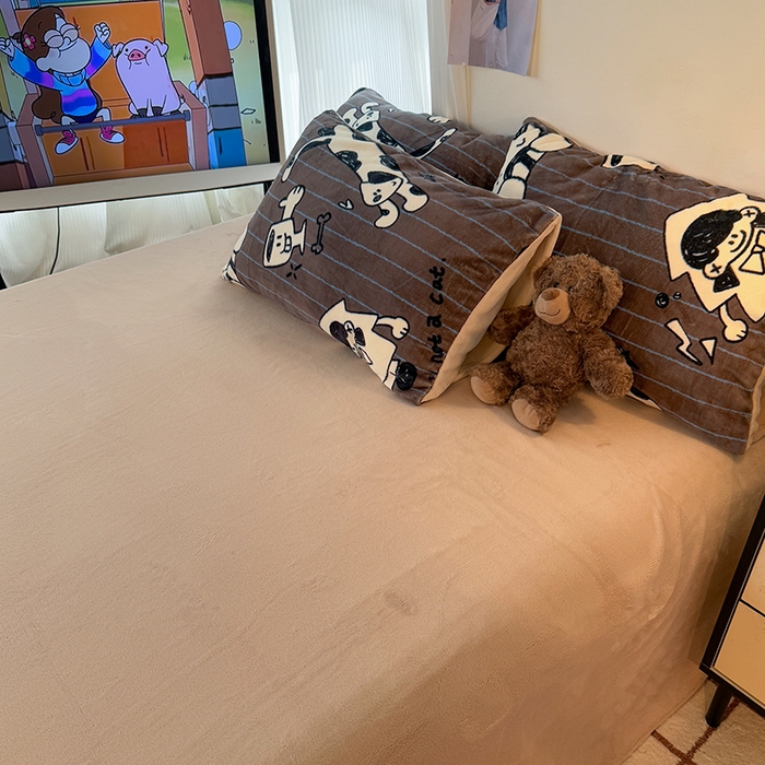 91家纺网 家纺一手货源 找家纺 HL原创 2025新款牛奶绒单品被套单件被套 学院派