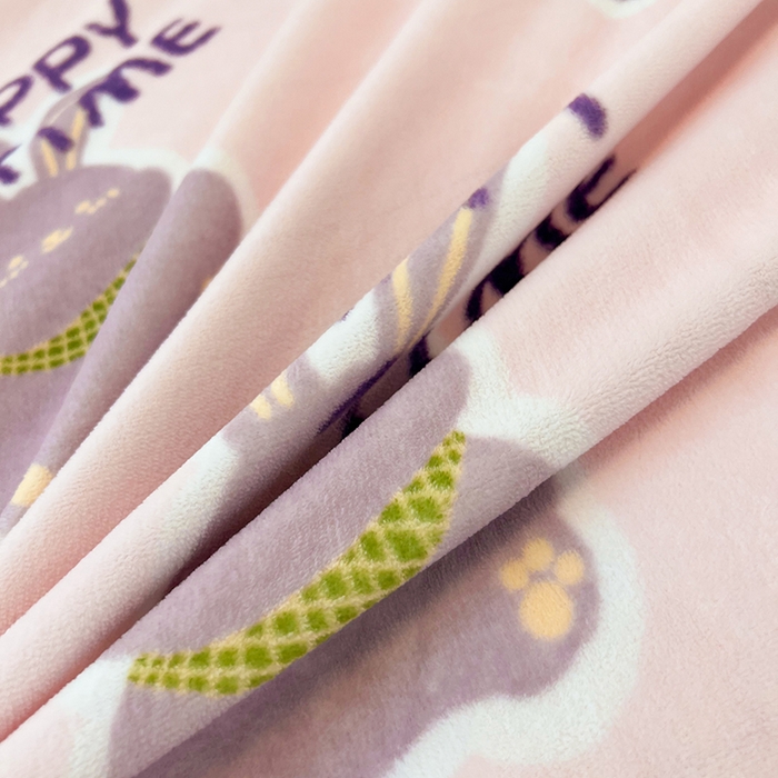 91家纺网 家纺一手货源 找家纺 HL原创 2025新款牛奶绒单品被套单件被套 紫韵兔兔