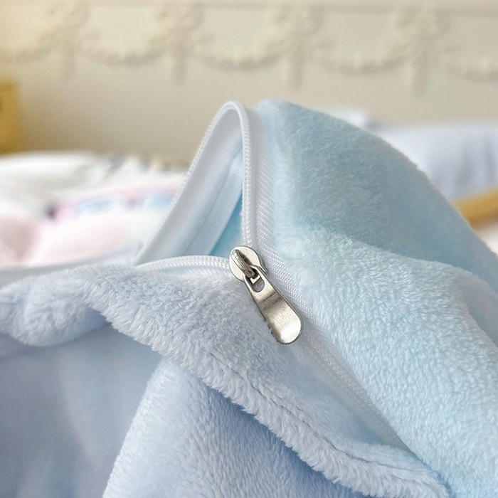 91家纺网 家纺一手货源 找家纺 ds生活馆 2025新款大版高克重双面牛奶绒四件套 晚安巴拉