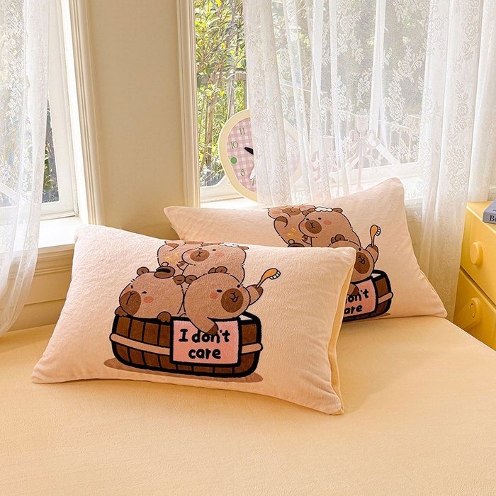 91家纺网 家纺一手货源 找家纺 ds生活馆 2025新款大版高克重双面牛奶绒四件套 洗白白