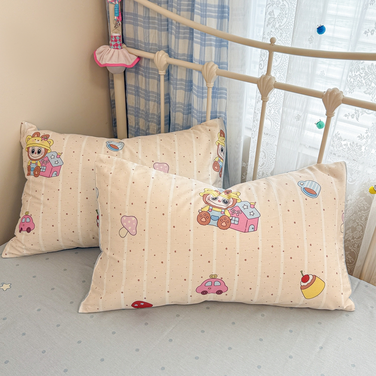 91家纺网 家纺一手货源 找家纺 呗旺鹿 2025新款全棉纯棉大眼娃娃毛巾绣四件套第二波 软萌杯子大眼娃娃